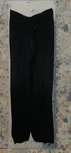 $695 Donna Karan L collection Asymmetrical Hem￼black label Vintage Velvet pants - Picture 1 of 21