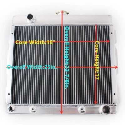 Radiador de aluminio de 3 filas para Dodge Dart Plymouth Duster Valiant 1970-1972 5,2 L V8 Foto 1 de 4