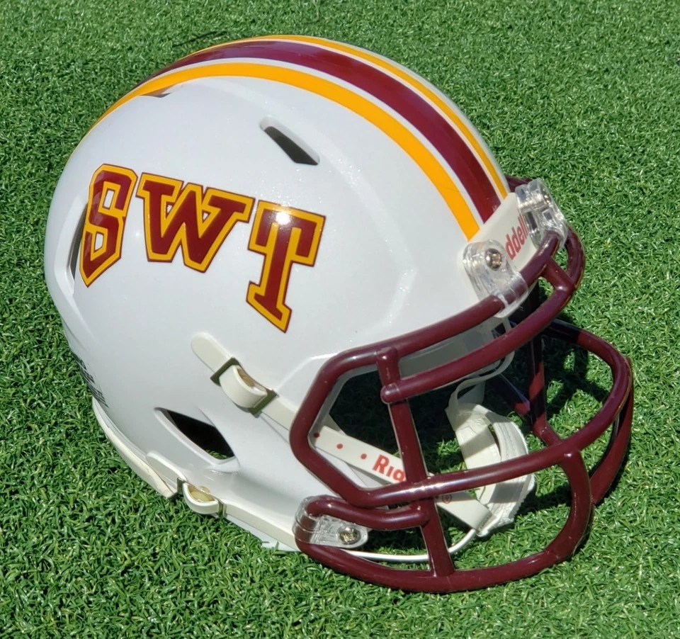 MINICASCO RETRO DE FÚTBOL AMERICANO TEXAS STATE BOBCATS 2023 (SUROESTE DE TEXAS) Foto 1 de 1