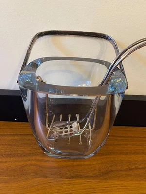 Rare seau à glaçons en verre suédois 1950/1960 ASTA STROMBERG - Photo 1/4