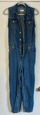 Vintage 70s/80s Levi’s Sleeveless Denim Jumpsuit Utility Coveralls USA - Image 1 of 4