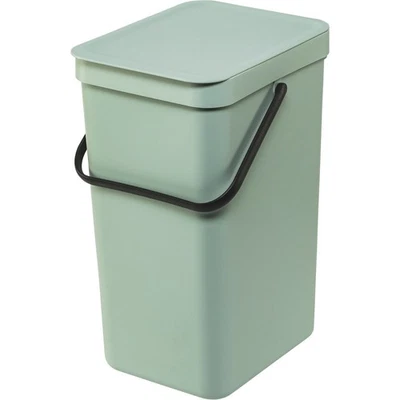 Cubo de reciclaje verde jade Brabantia de 4,2 galones ahorro de espacio uso en pared o esquina Foto 1 de 4