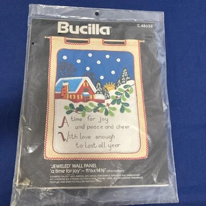 Vintage BUCILLA ‘Jeweled Wall Panel’ KIT ‘A Time For Joy’ Kit # 48632 - Picture 1 of 5