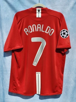MAGLIA SHIRT CALCIO NIKE MANCHESTER UNITED 2007-2008 RONALDO 7 UCL XL HOME... - Immagine 1 di 4