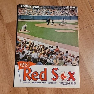 1967 Boston Red Sox Program vs Minnesota Twins Pennant Yastrzemski MVP - Picture 1 of 7