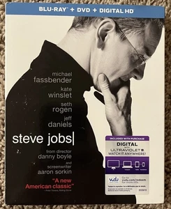 Steve Jobs (Blu-ray/DVD, 2015) Michael Fassbender - Brand New!! W/Slip Cover!! - Picture 1 of 2