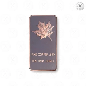 10 oz Kupferbarren - Canadian Maple Leaf CMC Mint - 10 Feinunzen (311 g) Fine Cu - Bild 1 von 12