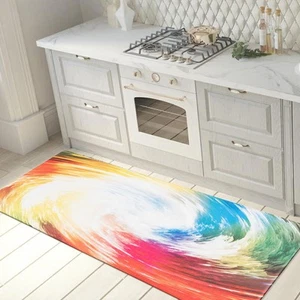 Anti Fatigue Kitchen Mats Contemporary Waves Standing Mat Bath Mats for Bathroom - Picture 1 of 11