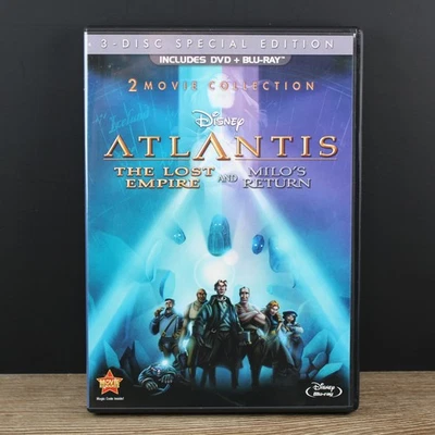 ATLANTIS The Lost Empire / Milo's Return 2-Movie Blu-Ray DVD Collection RARE OOP - Image 1 of 4