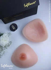 Softleaves M100 Triangular Silicone Breast Forms not Breast Prosthesis A C D F H - Picture 1 of 6