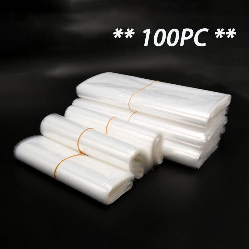 100 Clear PE Food Use Storage Bags Strong Plastic Crafts Food Packing Bag - image 1 of 4