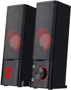 Redragon GS550 PC Gaming Speakers, 2.0 Channel Desktop Computer Sound Bar New - Picture 1 of 3