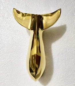 Brass Whale Tail Door Knocker Solid Brass Knocker - Picture 1 of 6