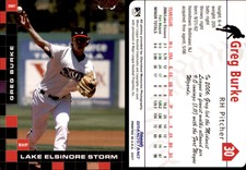 Greg Burke 2007 Grandstand Lake Elsinore Storm #6 Card *AutographDen*
