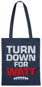 Turn Down For Watt Stofftasche Einkaufstasche Fun American Football Player JJ - Picture 1 of 1