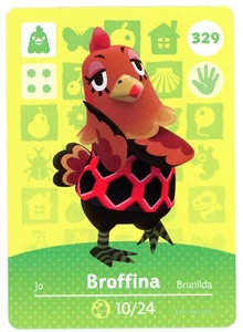 Broffina #329 - Tarjeta Amiibo - Animal Crossing Serie 1 - Auténtica Nintendo - Imagen 1 de 2