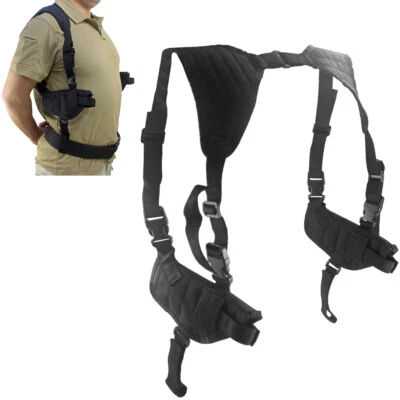 Double Draw Shoulder Holster for 1911 Beretta Glock Ruger S&W-Choose Model - Image 1 of 4