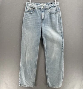 Good American Jeans Womens 8 Blue Light Wash Straight Leg 90’s Relaxed Flaw - Picture 1 of 10