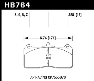 Hawk Performance HB764B.628 HPS 5.0 Disc Brake Pad - Picture 1 of 3