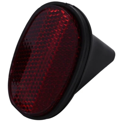 1pc Bicycle Rear Tail Reflector Bike Rack Light Mudguard Oval Warnning Red Lamp - Image 1 of 4