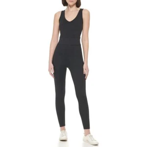 Calvin Klein Performance Womens Jumpsuit Unitard Black XL NEW $100 PF2D8044 - Picture 1 of 3