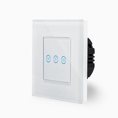 LUXUS-TIME Sensor Jalousieschalter Rolladenschalter Beleuchtet Glas Touch Weiß - Bild 1 von 4