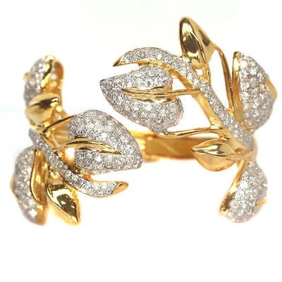 Brazalete Camboya-Circón Blanco Natural Plata 925 Chapado en Oro 18K Foto 1 de 4