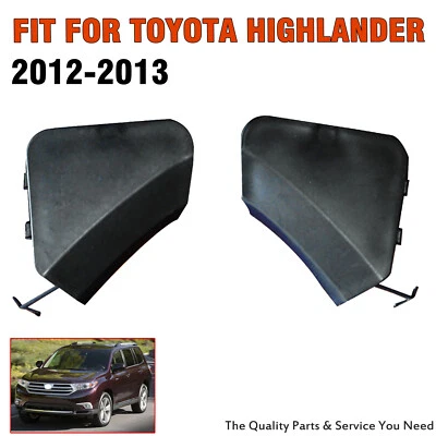 For Toyota Highlander 2011-2013 Pair Front Bumper Tow Hook Cover Trailer Cap Lid - Image 1 of 4