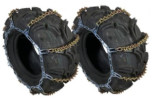 ATV Tire Chains 25x10x12 Yamaha Suzuki Polaris Honda Can Am Kawasaki - Bild 1 von 9