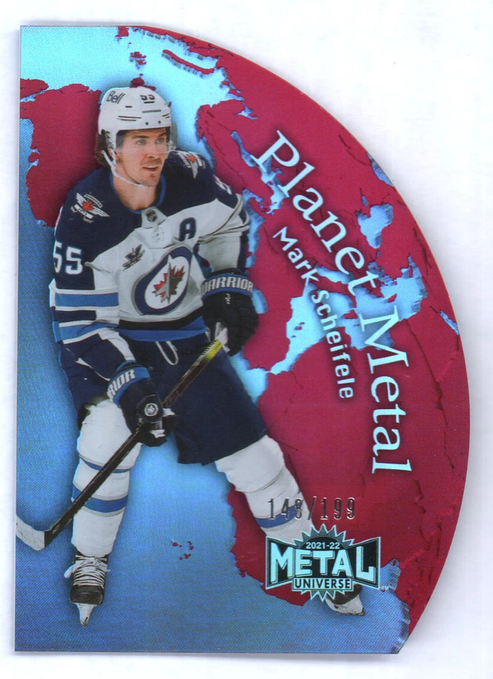 2021-22 UD Skybox Metal Universe Planet Metal Red #PM-12 Mark Scheifele 148/199 - Image 1 of 2