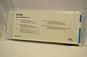 Epson Pro 9000 T410 T4100 Cyan Ink 220ml Genuine Origianl Date 2014 - No Box - Picture 1 of 2