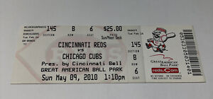 Cincinnati Reds Vs Chicago Cubs Game Day ticket Stub. 5/9/2010. Joey Votto HR
