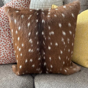 Axis Hirsch Kissenhülle 18 Zoll x 18 Zoll Chital Hirschleder Kissenbezug # 1 (genau einer!) - Bild 1 von 7