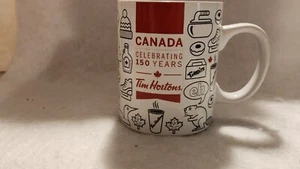 Tim Hortons Coffee Mug Canada 150 Anniversary 2017 Red & White Limited Ed Gift - Bild 1 von 4