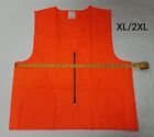 New Blaze Orange Hunting Safety Vest  Lightweight with Zipper M/L or XL/XXL