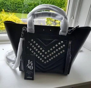 IKKS (PARIS) LEATHER QUILTED STUDDED HANDBAG - £345 - Picture 1 of 7