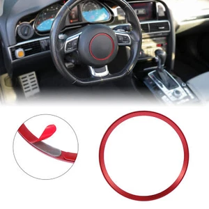 Anello coprivolante rosso decalcomania bordo per Audi A1 A3 A4L A6L Q3 Q5 A5 12-16  - Foto 1 di 5