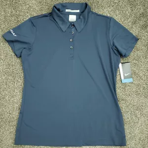 NIKE GOLF Polo Shirt Women Medium Blue Sphere Dry Diamond Top 358890 NEVER WORN - Picture 1 of 17