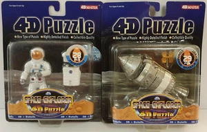 SPACE : COMMAND MODULE ROCKET & ASTRONAUT 4D PUZZLE SET - Picture 1 of 4