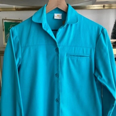 Винтажная рубашка 90-х сделано в США белый олень синий на пуговицах размер средний - Изображение 1 из 4