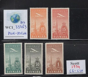 WC1_33763_HASTA DINAMARCA. Colorido juego de aire 1934. Sc. C6-C10. MLH-MVLH - Imagen 1 de 1