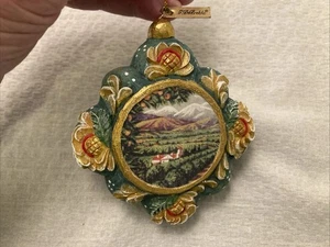 G.DeBrekht Artistic Studios "Vineyards" Hand-Painted Christmas Ornament, 4"T - Picture 1 of 13