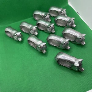 Juego de 10 servilleteros elegantes de peltre cerdo granja de Shafford y muy geniales - Imagen 1 de 7