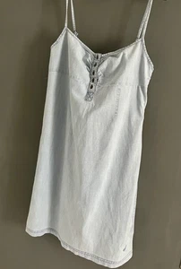ROXY Surf Beach Dress Chambray Blue Size Small - Picture 1 of 5