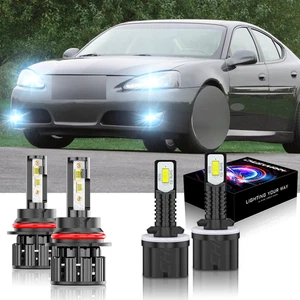 FOR Pontiac Grand Prix 1997-2003 6000K LED Headlight + Fog Light Bulbs Combo 4PC - Picture 1 of 19