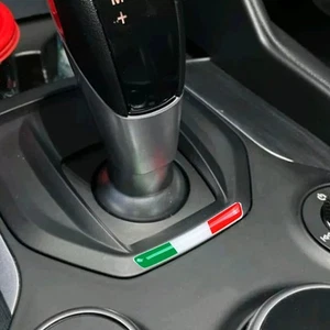 2xCar Interior Accessories Gear Shift Panel Sticker 3D Italy National Flag Decal - Foto 1 di 13