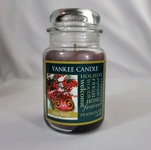 Yankee Candle PINE BERRY 1-Wick 22 Oz Jar Candle - Holiday 2014 - Picture 1 of 11