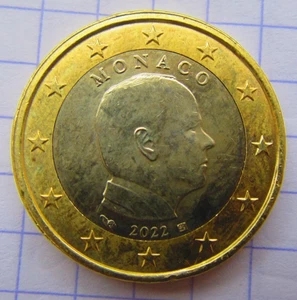 1 EURO 2022 MONACO BIB / BICOLORE / CUPRO NICKEL 7, 5 g 23,25 mm - Photo 1/2