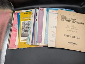 Vintage Sheet Music For Piano Lot Of 40 1930s 1940s 1950s 1960s RARE - Picture 1 of 9