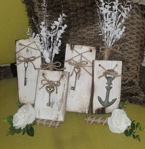 (8) Pc Farm House Rustic Decor Love Wedding Country Theme Skeleton Key Accent - Picture 1 of 20